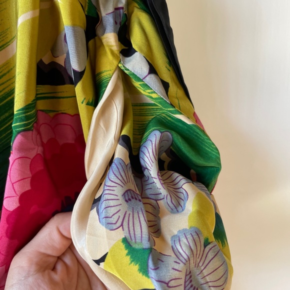 Anthropologie / Moulinette Soeurs Painted Lotus Dress in Silk Blend - Picture 4 of 9